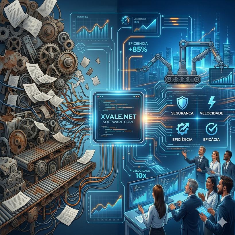 Processamento Core transformando caos em alta eficiência